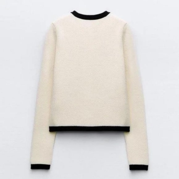 ZARA GOLDEN BUTTON KNIT CARDIGAN - Picture 3 of 6